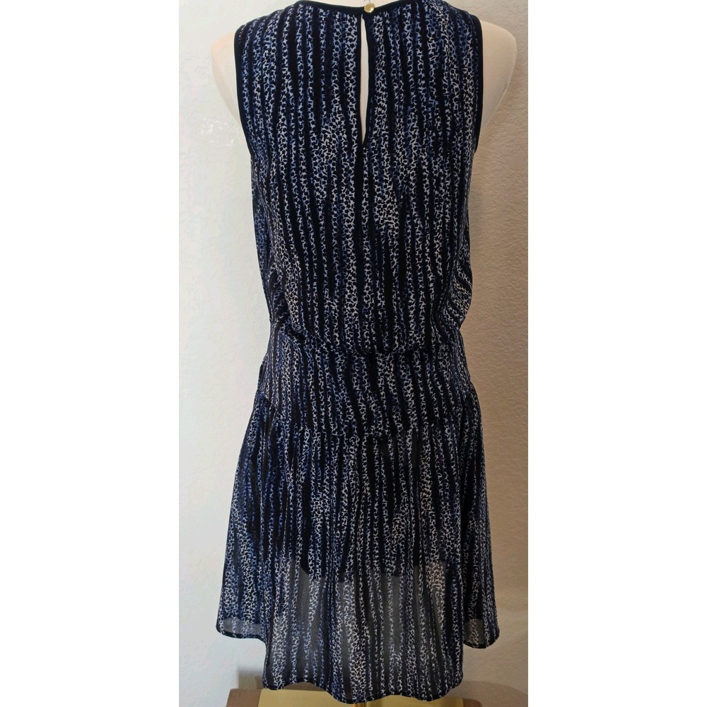 Michael Kors Womens Side Zip Smocked Scoop Neck Short Dress Black Size 2 - Picture 5 of 7